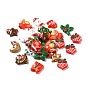 Christmas Theme Opaque Resin Cabochons, Mixed Shapes