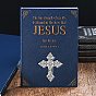 Rectangle Embossed Imitation Leather Notebooks, A5 Jesus Cross Pattern Travel Journals