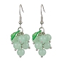 Серьги из натурального малайзийского нефрита, с акриловыми подвесками и железными крючками для сережек, винограды