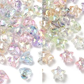 Уф-покрытие прозрачные акриловые бусины, радужный, разноцветные