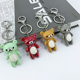 Cute Cartoon Acrylic Bear Keychain Pendant for Ladies' Bags, Car Decorations
