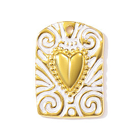 304 нержавеющей стальной эмали подвески, арка с подвесками в виде сердечек, ионное покрытие (ip), реальный 18 k позолоченный