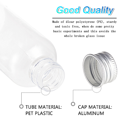 Пластиковая бутылка для образцов Benecreat с алюминиевой крышкой для лосьона, геля для душа, очищающего водное масло