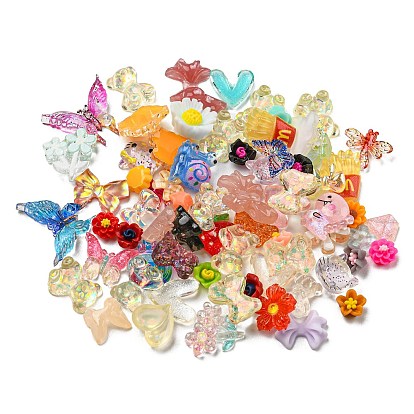 3 d cabujones de resina, accesorios de decoración de uñas, formas mixtas