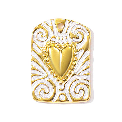 304 нержавеющей стальной эмали подвески, арка с подвесками в виде сердечек, ионное покрытие (ip), реальный 18 k позолоченный