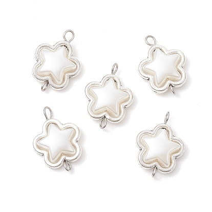 Подвески-звездочки из сплава и АБС-пластика с имитацией жемчуга, с 304 двойными петлями из нержавеющей стали, античное серебро