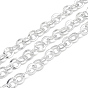 Aluminum Cable Chains, Textured, Unwelded, Flat Oval