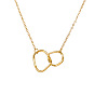 Minimalist Double Ring Design Necklace - Elegant and Stylish Couples Neck Chain.