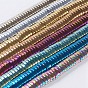 PVD Vacuum Plating Electroplate Non-magnetic Synthetic Hematite Beads Strands, Grade A, Oval
