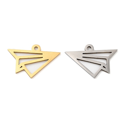 201 Stainless Steel Pendants, Paper Plane Charm