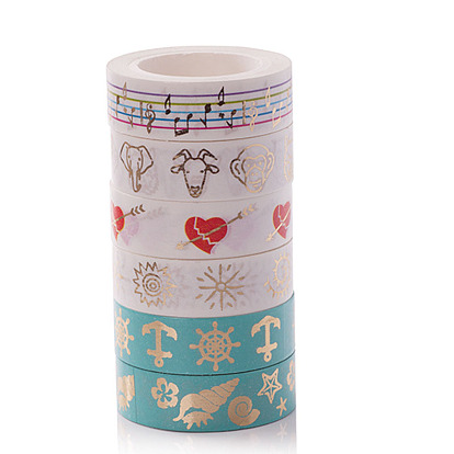 Adhesive Paper Decorative Tape, for Card-Making, Scrapbooking, Diary, Planner, Envelope & Notebooks