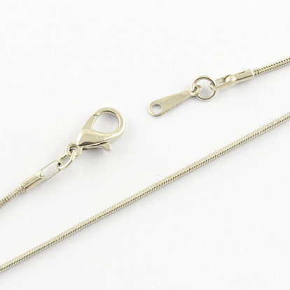 Brass Round Snake Chain Necklaces