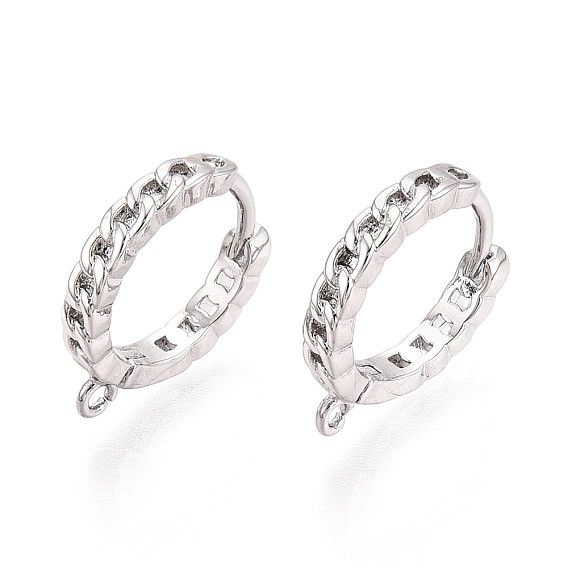 Латунная фурнитура для хооп серег, без кадмия, без никеля и без свинца, цепочка-оберег