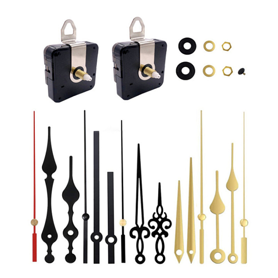 Пластиковый часовой механизм с длинным валом, с металлической указкой