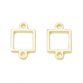 Rack Plating Alloy Outline Connector Charms, Cadmium Free & Nickel Free & Lead Free, Square Links