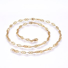 304 Stainless Steel Mariner Link Chain Necklaces