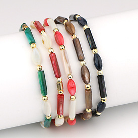 Bracelet perlé de coquille colorée - accessoire de bijoux fait main polyvalent pour femmes