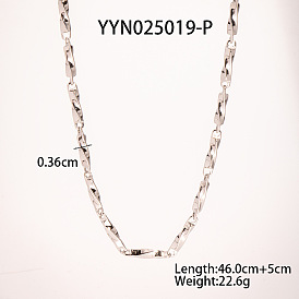 304 Женское ожерелье из нержавеющей стали с витыми звеньями, цвет нержавеющей стали