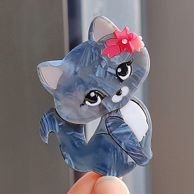 Cat Acrylic Brooch for Backpack Clothes