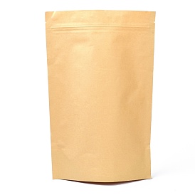 Eco-friendly Biodegradable Kraft Paper Zip Top Bag, Small Kraft Paper Stand up Pouch, Resealable Bags, Rectangle