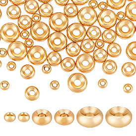 60 шт. 3 стили латунные бусины-проставки, рондель