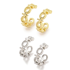 Female Symbol Rack Plating Brass Cuff Earrings for Women Men, Long-Lasting Plated, Lead Free & Cadmium Free