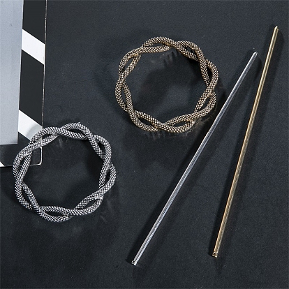 Легированные Палочки для Волос, цветочное кольцо с узором под змеиную кожу