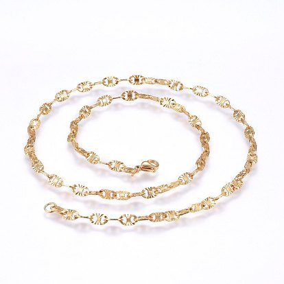 304 Stainless Steel Mariner Link Chain Necklaces