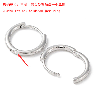 925 créoles huggie en argent sterling, rond