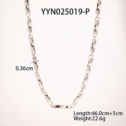 304 Женское ожерелье из нержавеющей стали с витыми звеньями, цвет нержавеющей стали