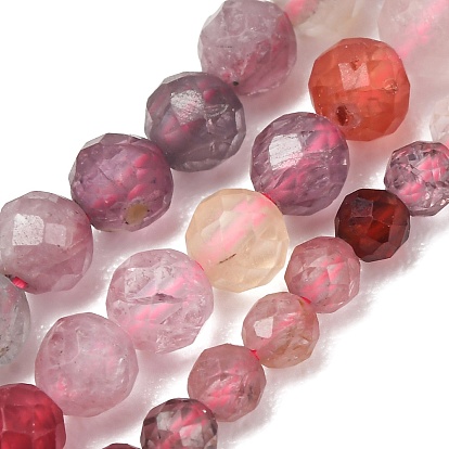 Natural Multicolor Spinel Beads Strands, Round, Faceted