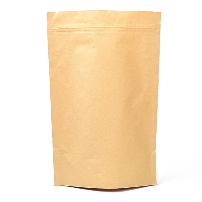 Eco-friendly Biodegradable Kraft Paper Zip Top Bag, Small Kraft Paper Stand up Pouch, Resealable Bags, Rectangle