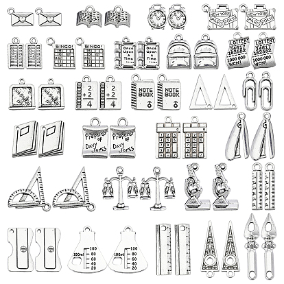 56 Styles Tibetan Style Alloy Pendants, Stationery