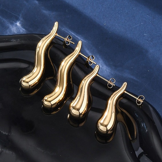 Капля 304 серьги-гвоздики из нержавеющей стали