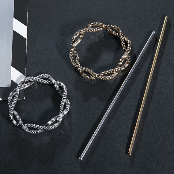 Легированные Палочки для Волос, цветочное кольцо с узором под змеиную кожу