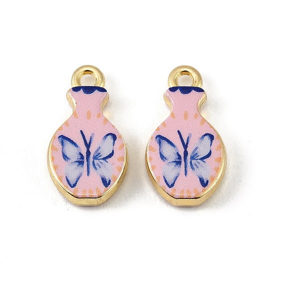 Печатные подвески сплава, Ваза с подвесками в виде бабочек, долговечный, стойки покрытие, золотые