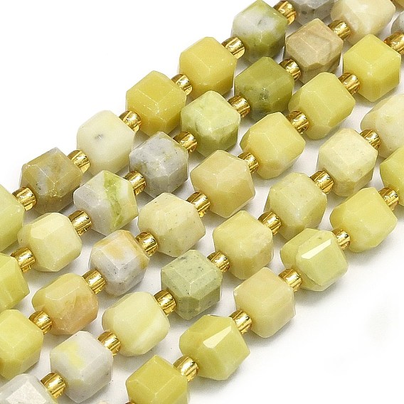 Натуральное сливочное масло нефрита бисер нитей, граненые, кубические