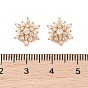 925 Silver Pave Clear Cubic Zirconia Snowflake Charms, with 925 Stamp