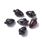 Natural Bloodstone Beads, No Hole/Undrilled, for Wire Wrapped Pendant Making, Filbert