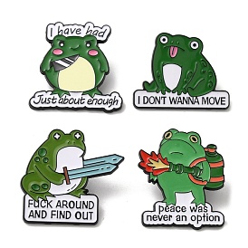 Сплавочные брошки, эмалированные булавки в виде лягушек для рюкзака для одежды