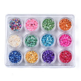 Natural Freshwater Shell  Flakes, Manicure Nail Art Decoration