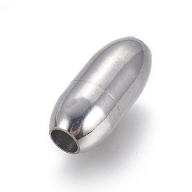 304 fermoirs magnétiques en acier inoxydable avec extrémités à coller, ovale