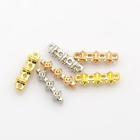 Configuración de rhinestone de acero de zinc rectángulo, 16x4x4 mm, agujero: 1 mm, apto para 1 mm de diamante de imitación