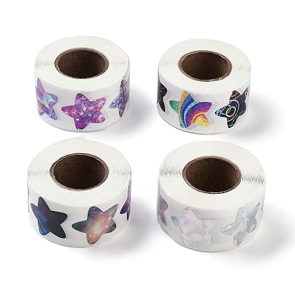 Самоклеящиеся бумажные наклейки, для партии, декоративные подарки, звезда