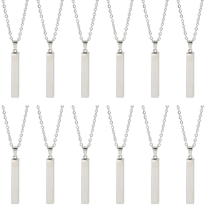 12 наборы 201 прямоугольные подвески из нержавеющей стали, не тускнеет