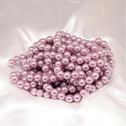 Round Shell Pearl Bead Strands