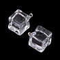 Transparent Acrylic Pendants, Imitation Ice Cube Charms