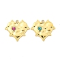 Настоящее 18k позолоченное вакуумное покрытие pvd 304 подвески из нержавеющей стали, со стразами, сердце прелести
