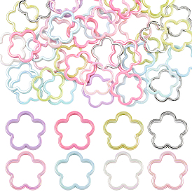 40шт. УФ-покрытие акриловые бусины рамка, радужный, AB цвет