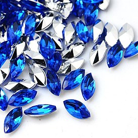 Imitation Taiwan Acrylic Rhinestone Pointed Back Cabochons & Faceted, Horse Eye
